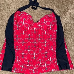 NWT torrid nautical halter swim top.
